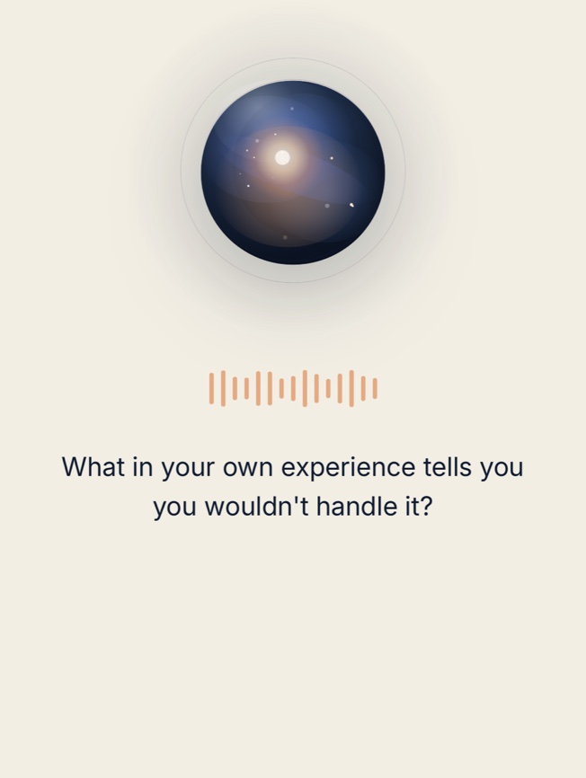 Vivamus voice mode asking what in your own experience tells you that you would not handle the change