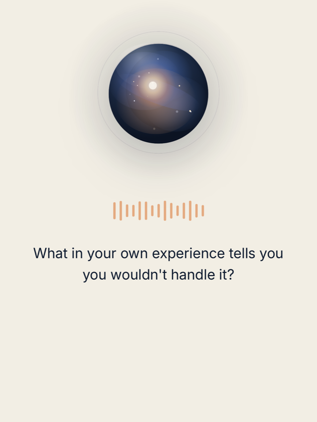 Vivamus voice mode asking what in your own experience tells you that you would not handle the change